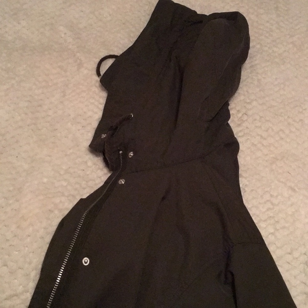 H&M   Olive Green zip up trench coat jacket